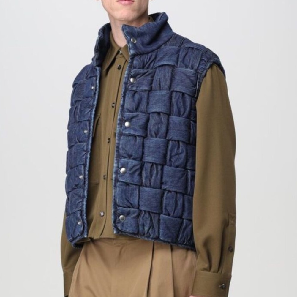 Bottega Veneta Denim Puffer Vest - XS